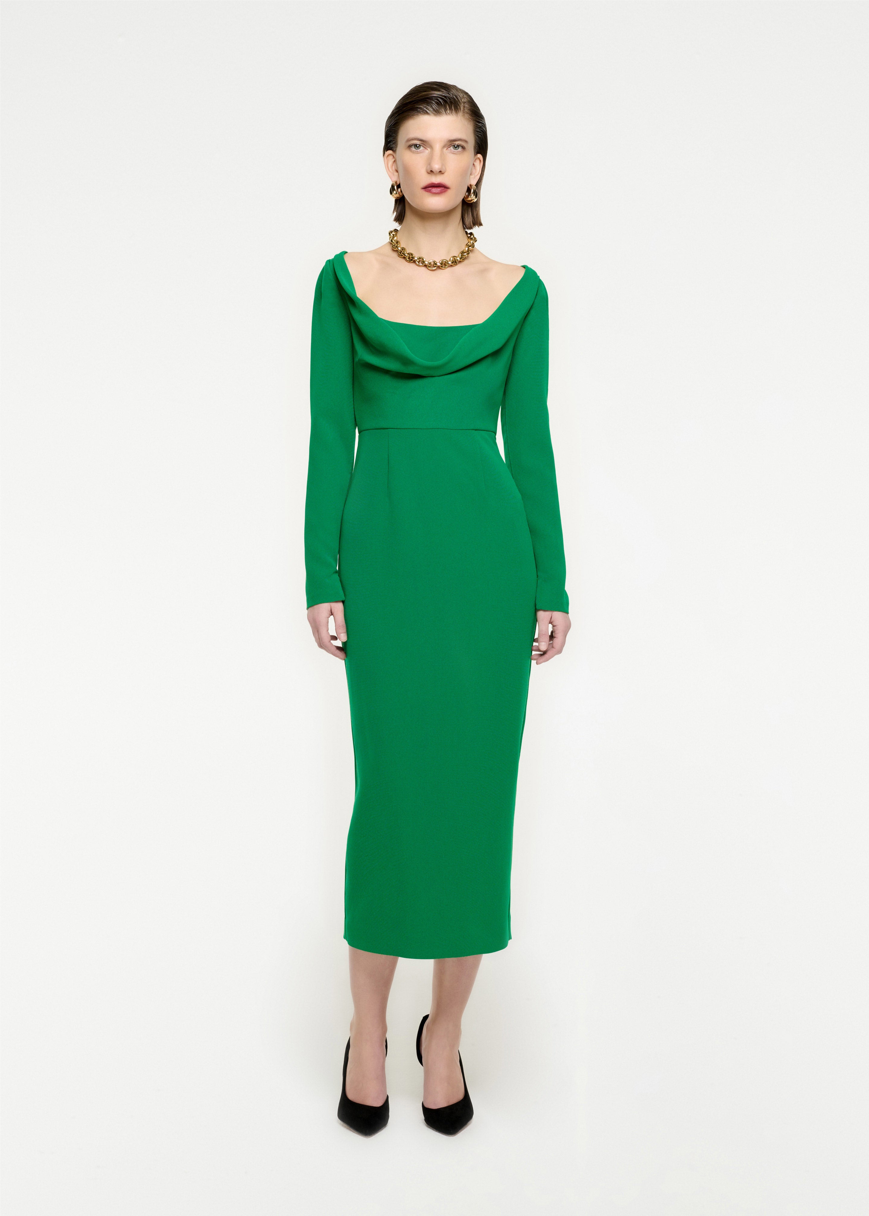 Roland mouret shop green dress