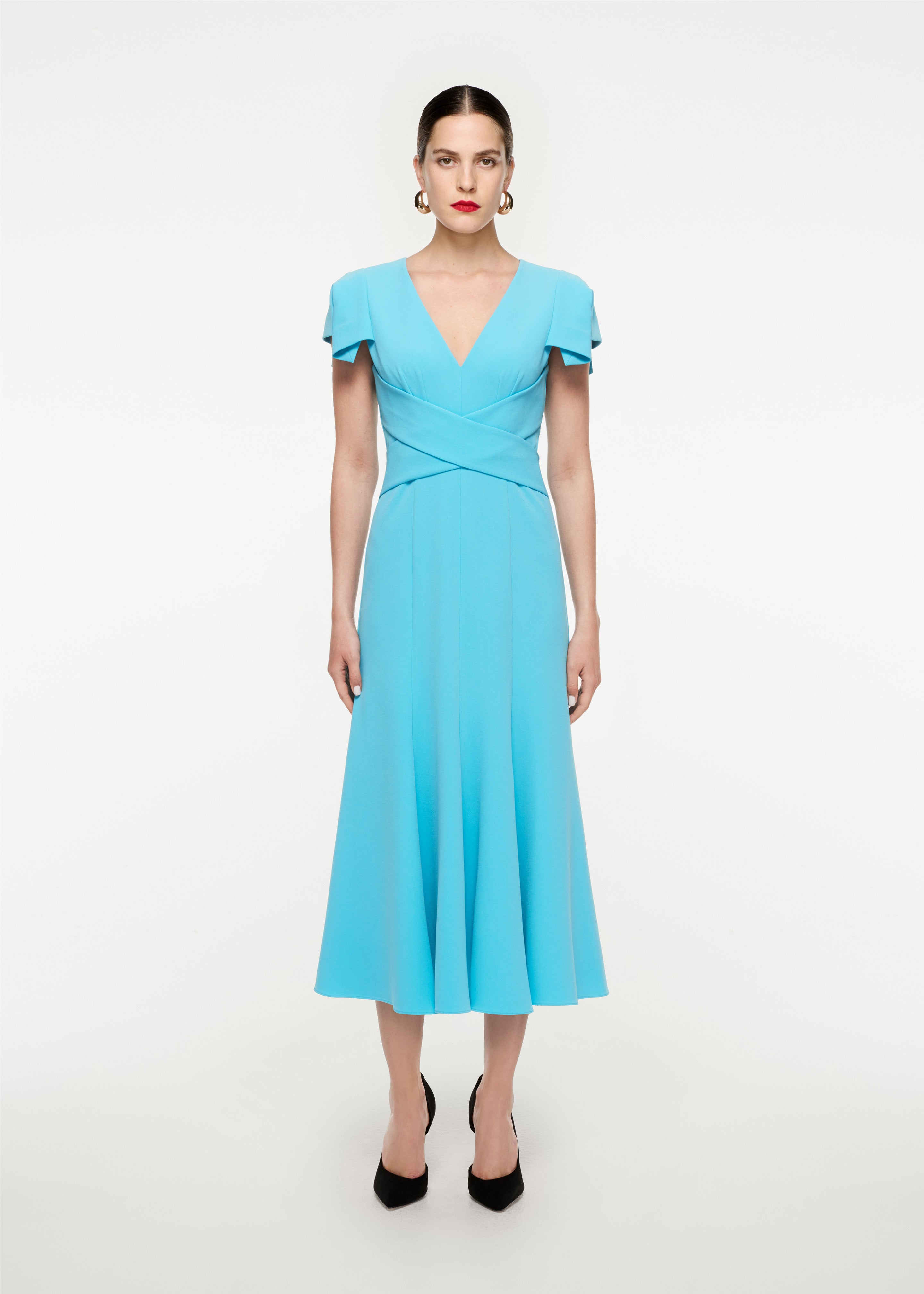 Pink and blue midi 2024 dress