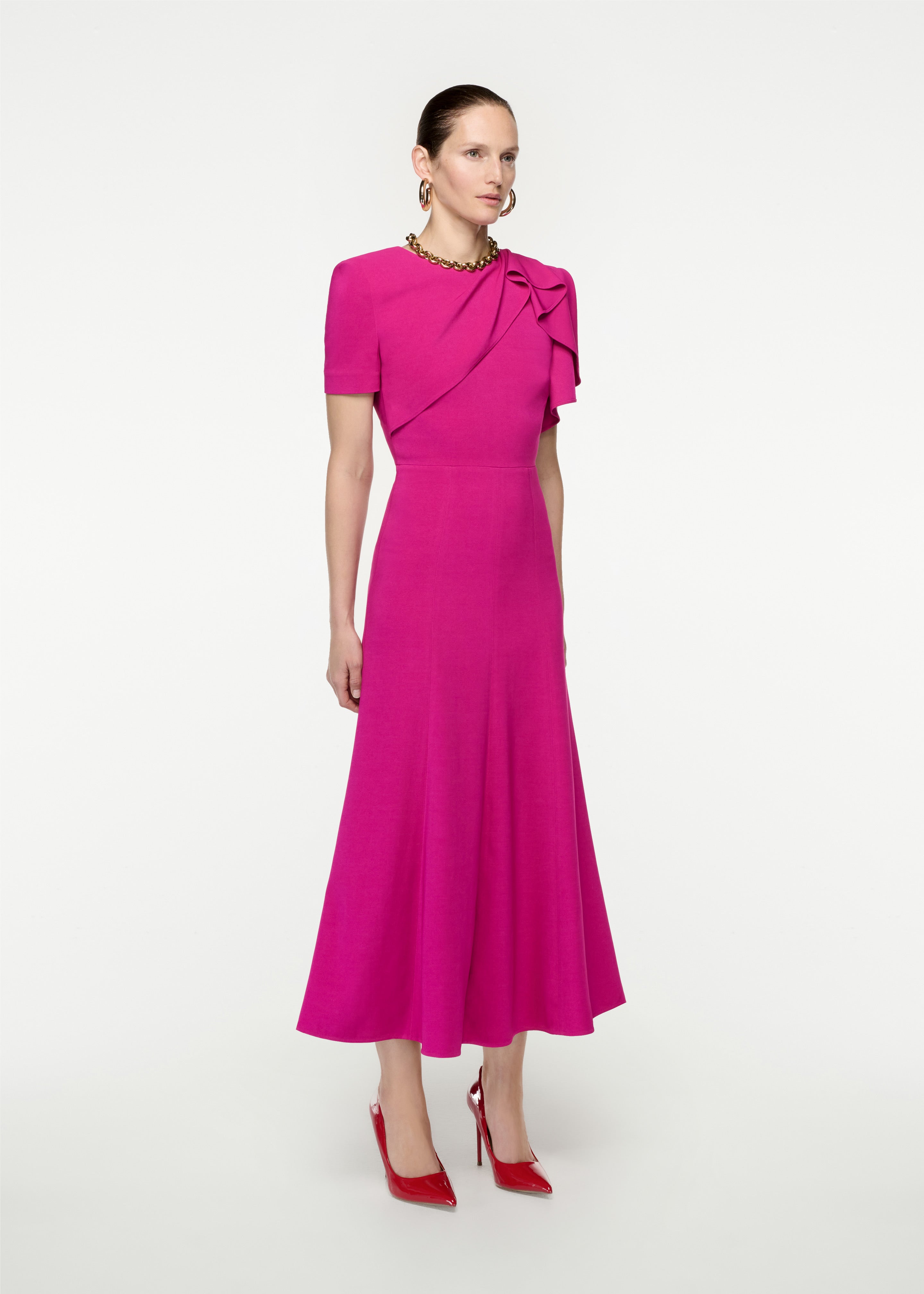 Buy MEROKEETY Women's Flutter Short Sleeve Smocked Midi Dress Summer Casual  Tiered A-Line Dress, Beige, Medium at Amazon.in