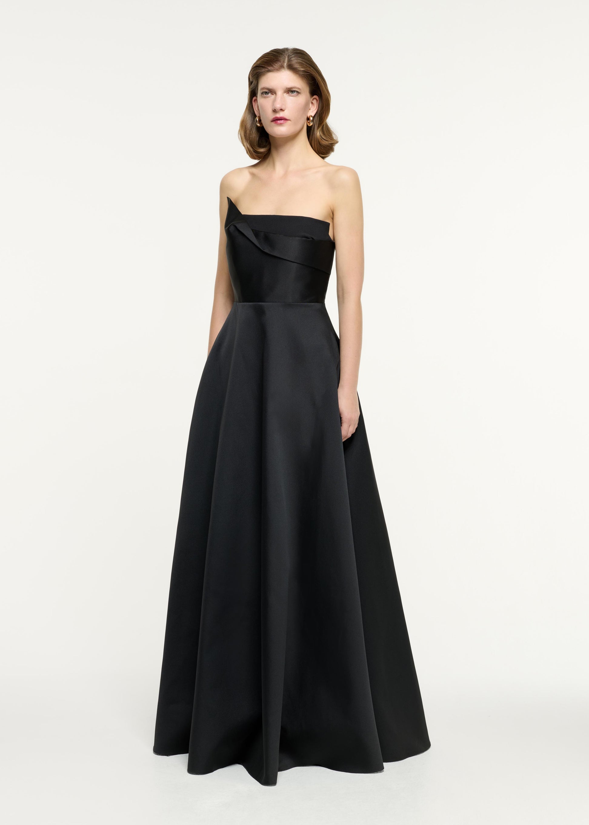 Strapless Taffeta Gown