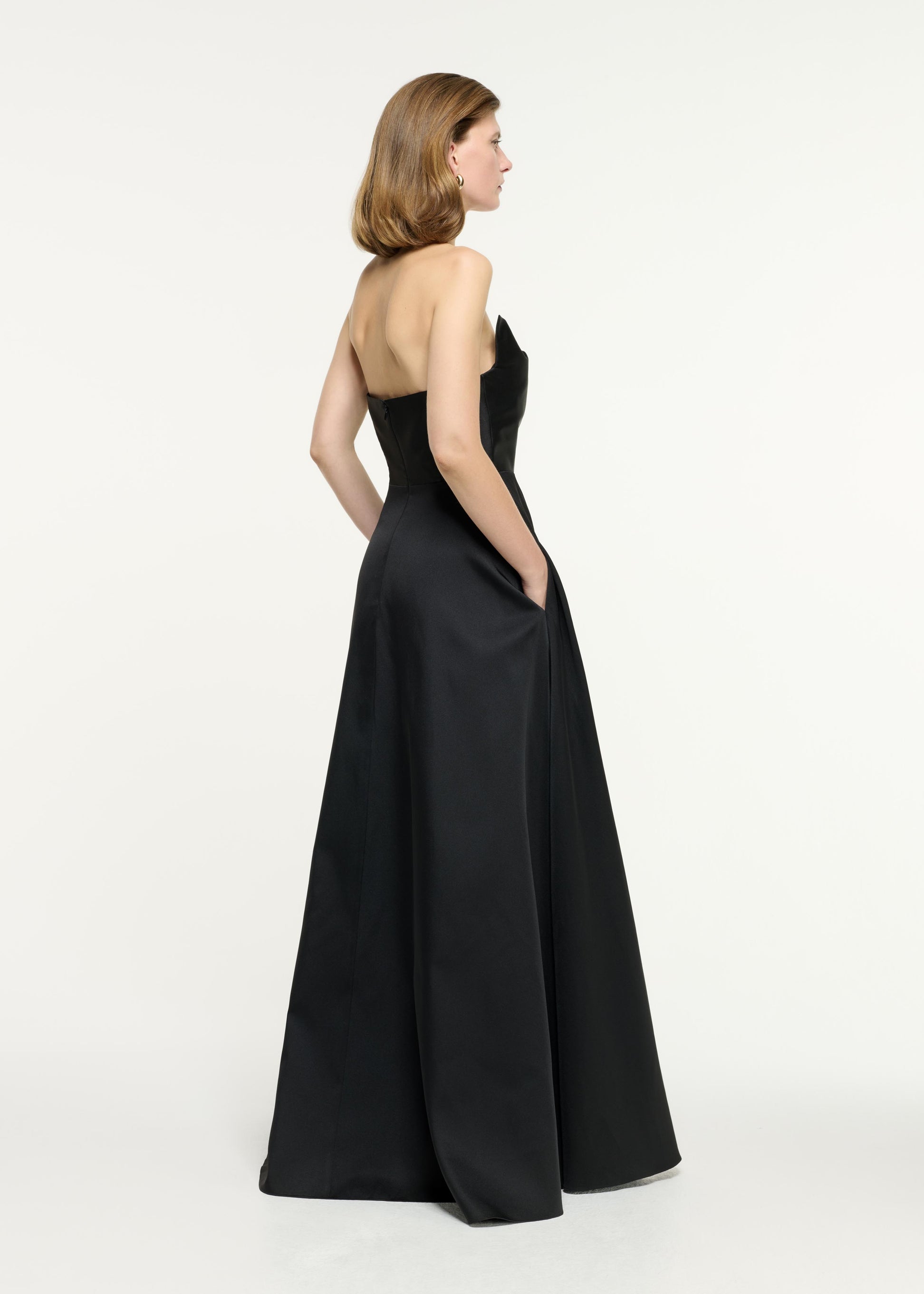 Strapless Taffeta Gown