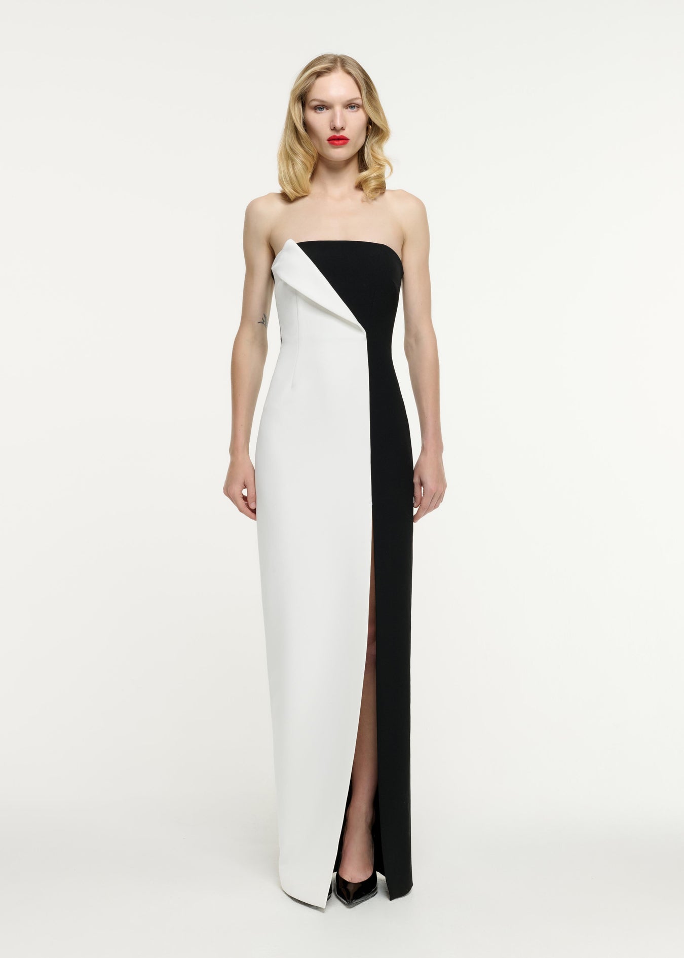 Strapless Crepe Gown