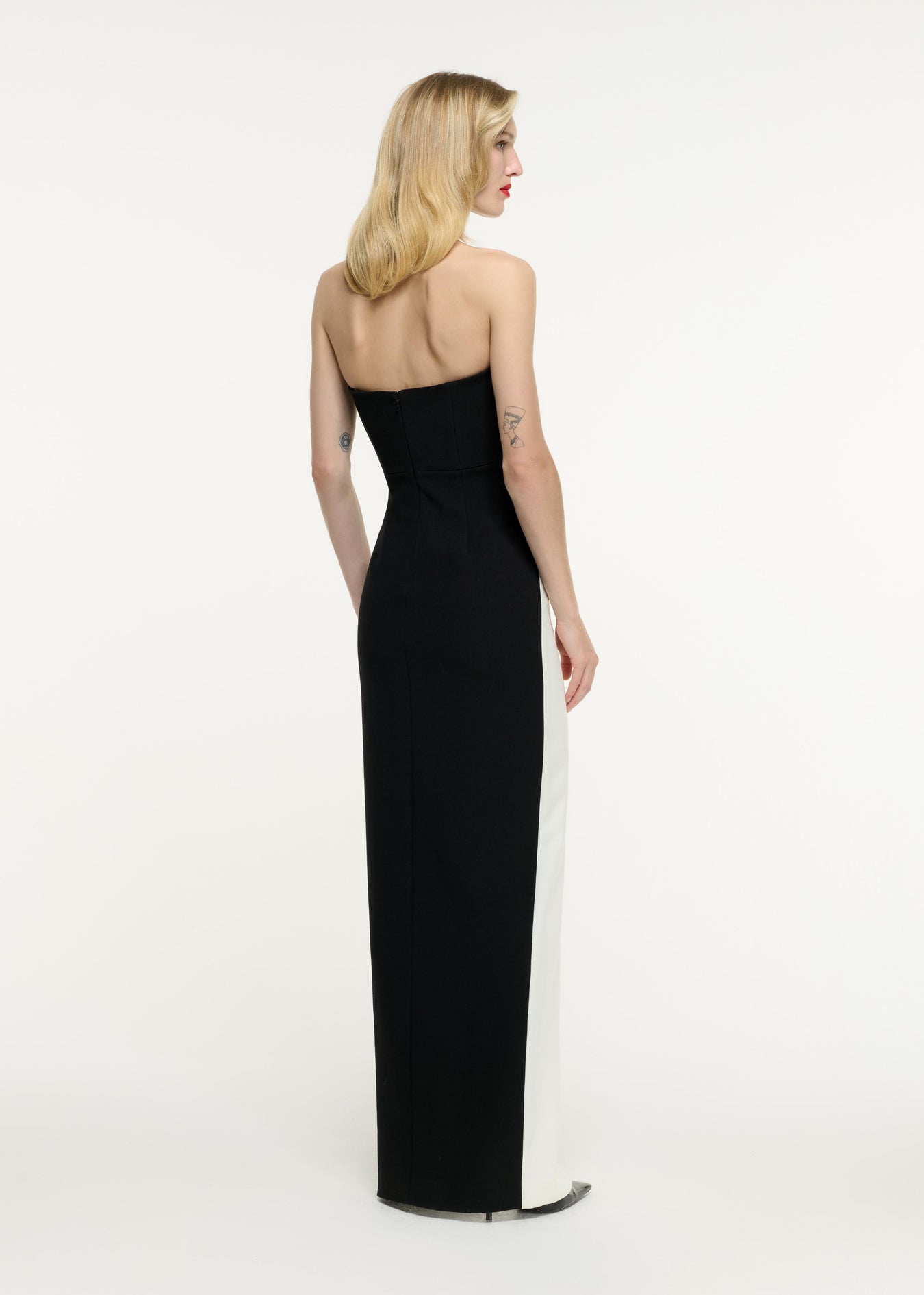 Strapless Crepe Gown