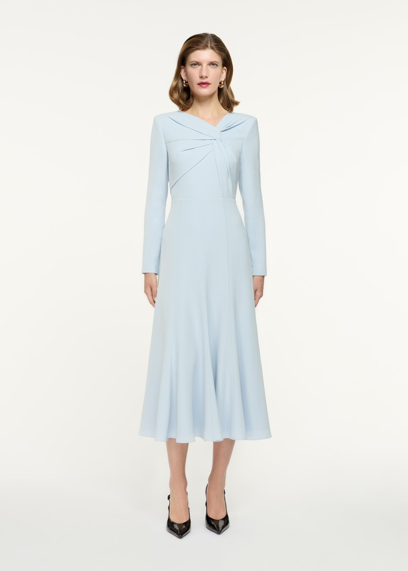 Long Sleeve Light Cady Midi Dress