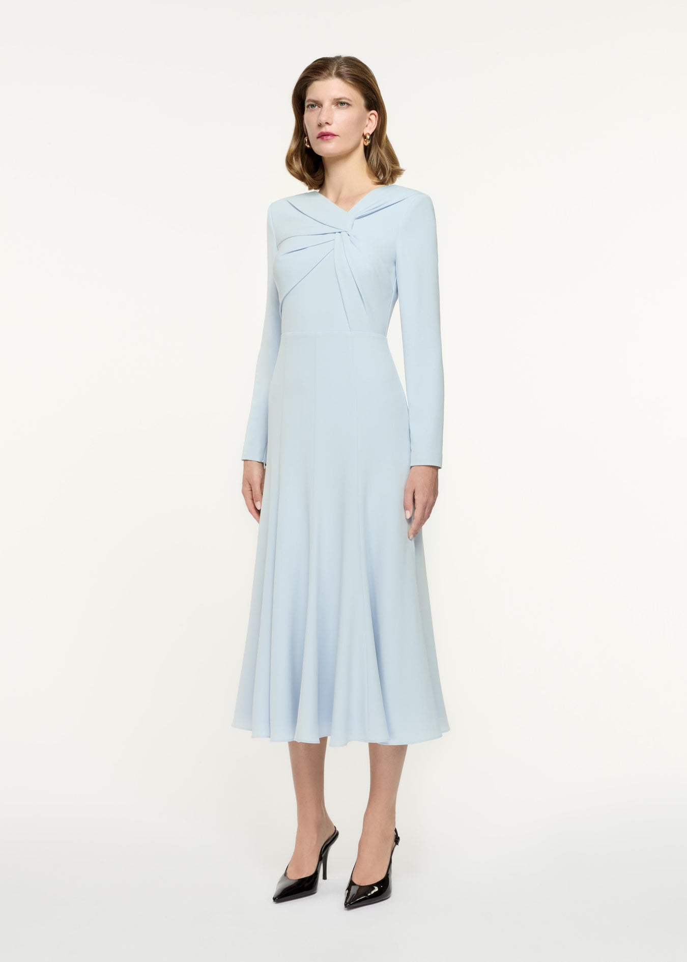 Long Sleeve Light Cady Midi Dress