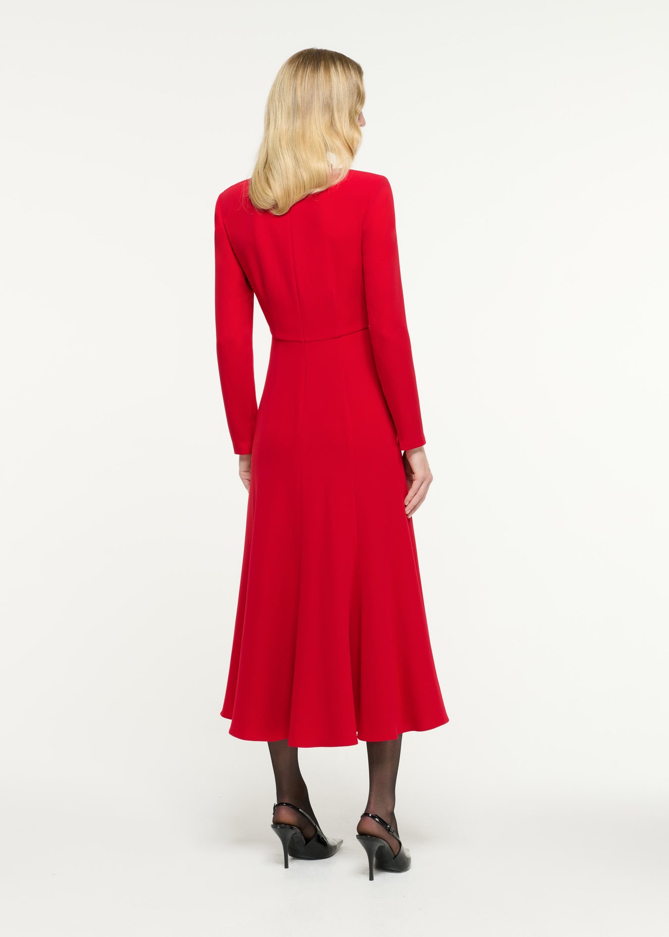 Long Sleeve Light Cady Midi Dress