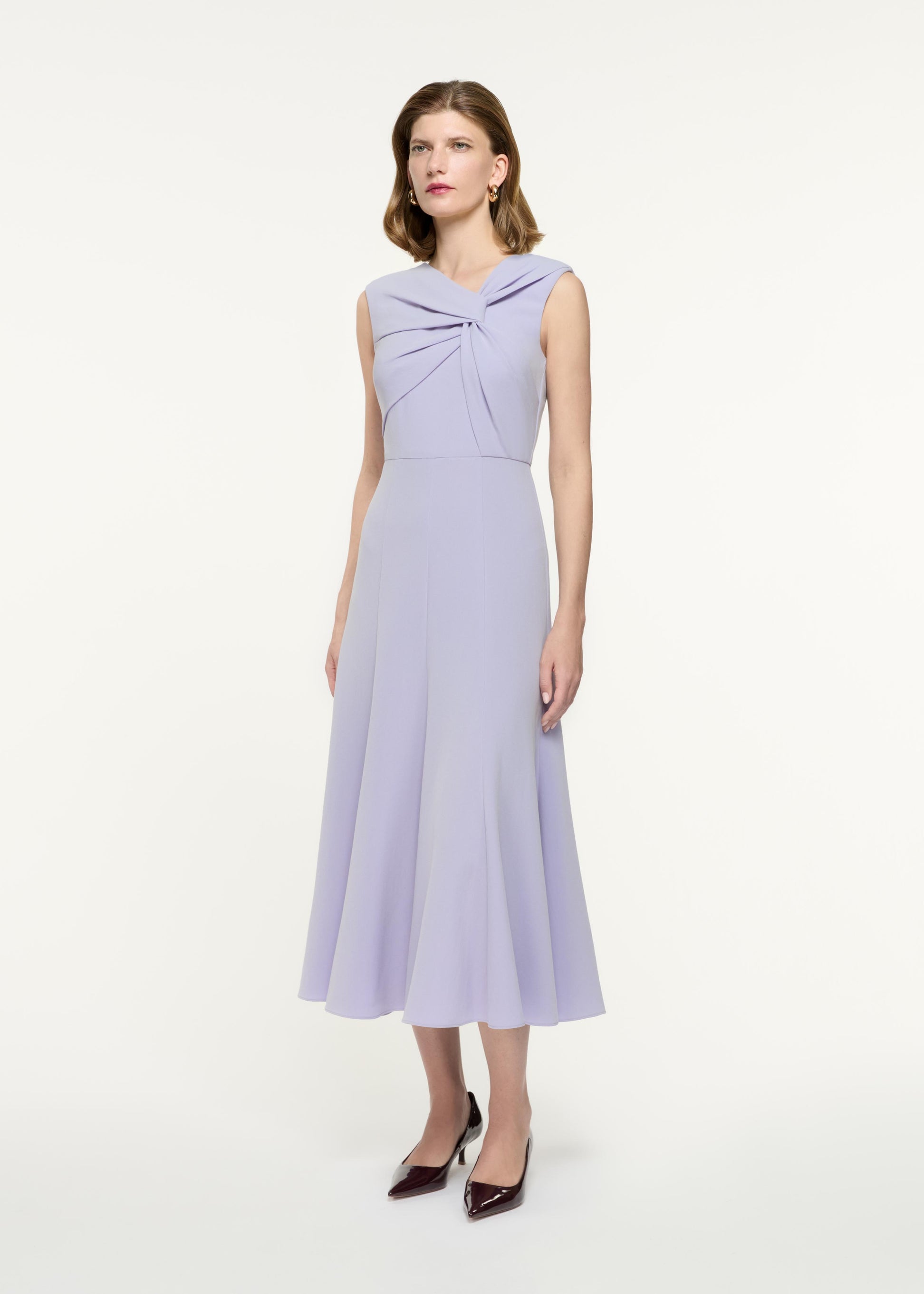 Sleeveless Light Cady Midi Dress