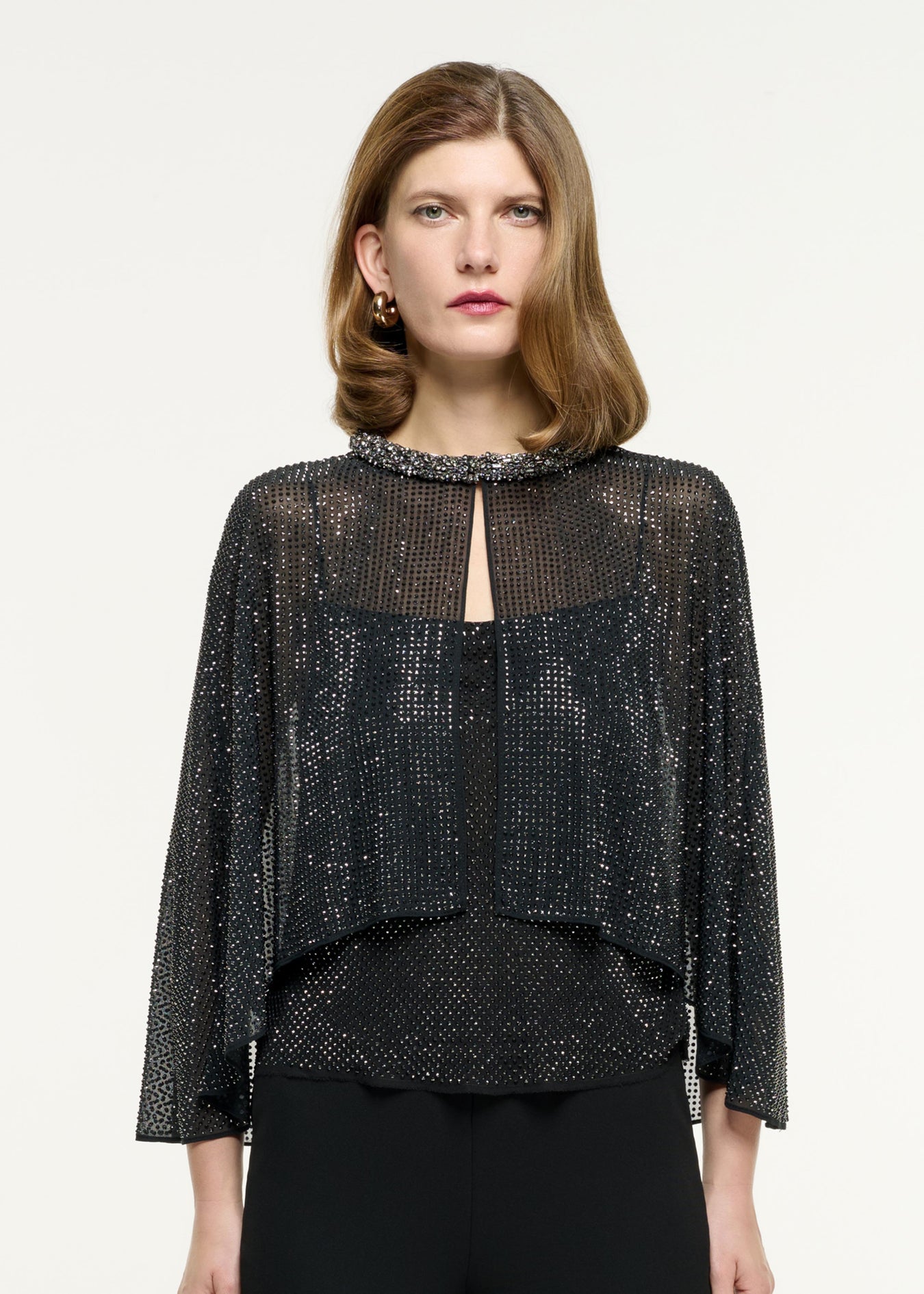 Diamante Chiffon Cape