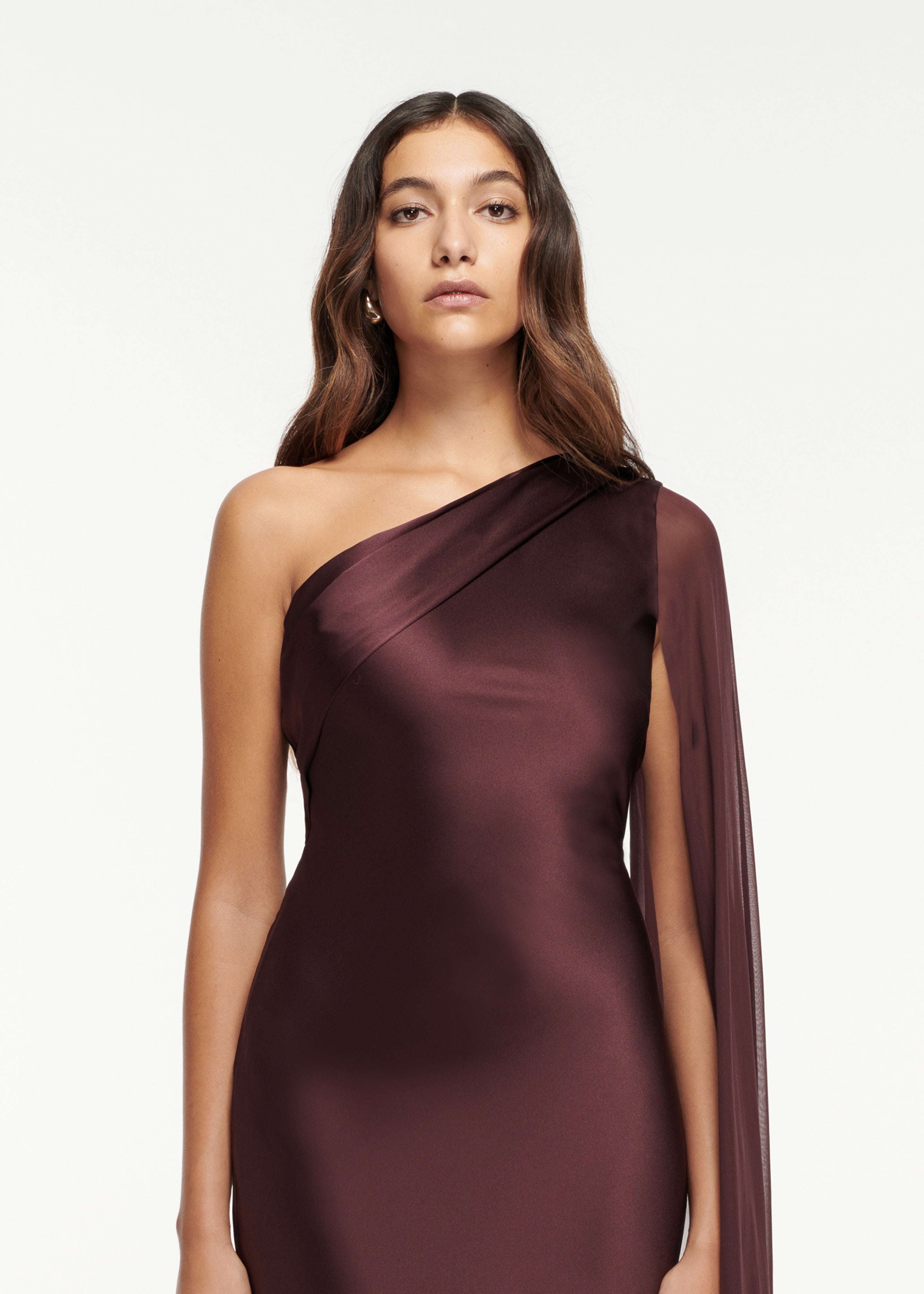 Asymmetric Silk Satin Gown – Roland Mouret