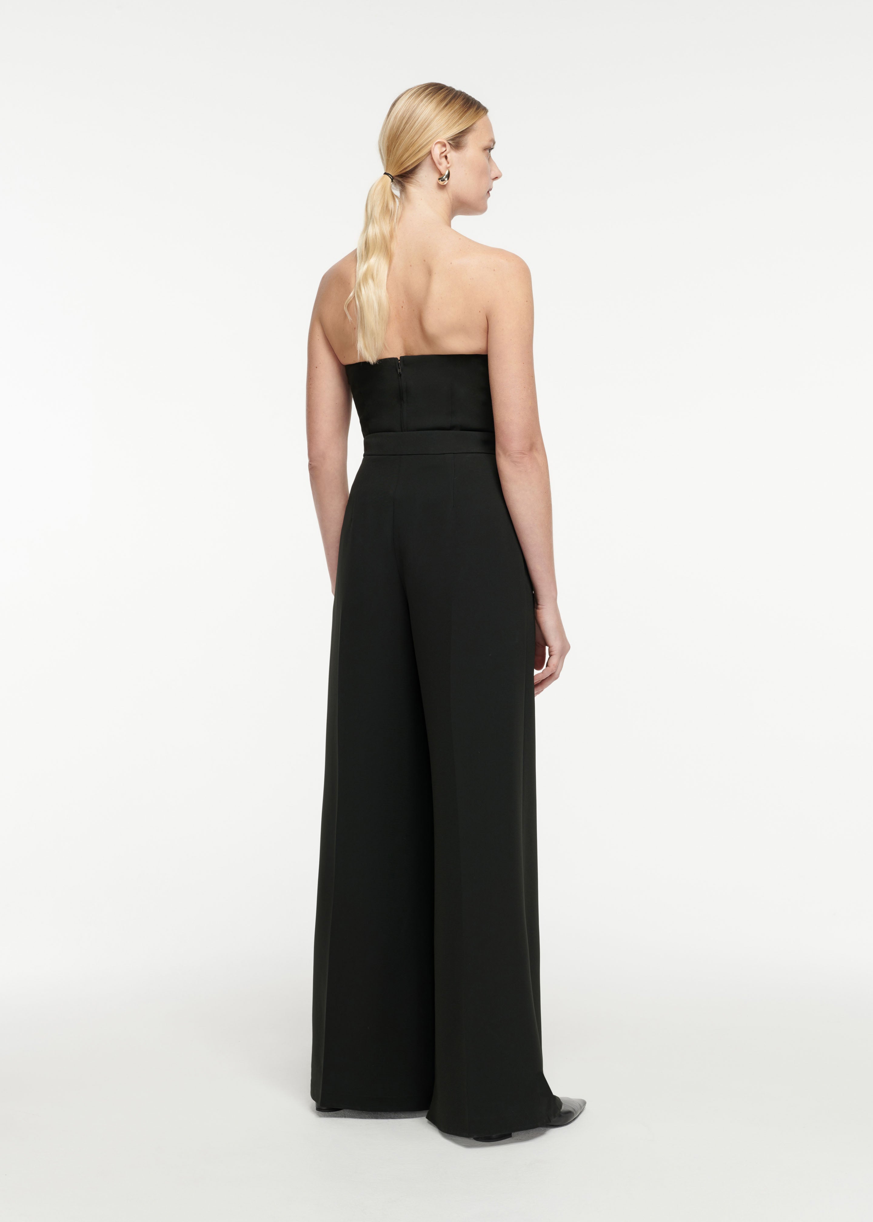 Silk Georgette Crepe Tapered Pant | EILEEN FISHER